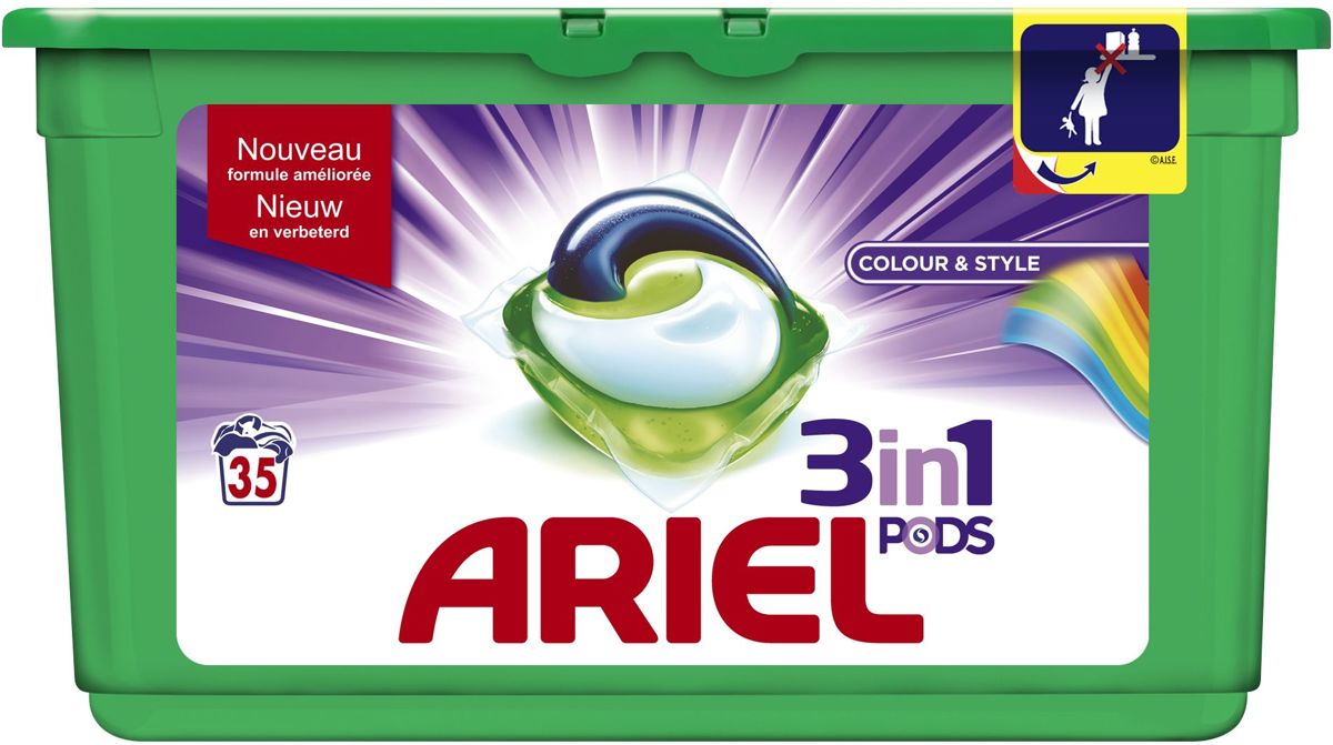 Foto van Ariel 3in1 PODS Colour & Style - 35 Wasbeurten - Wasmiddel Capsules