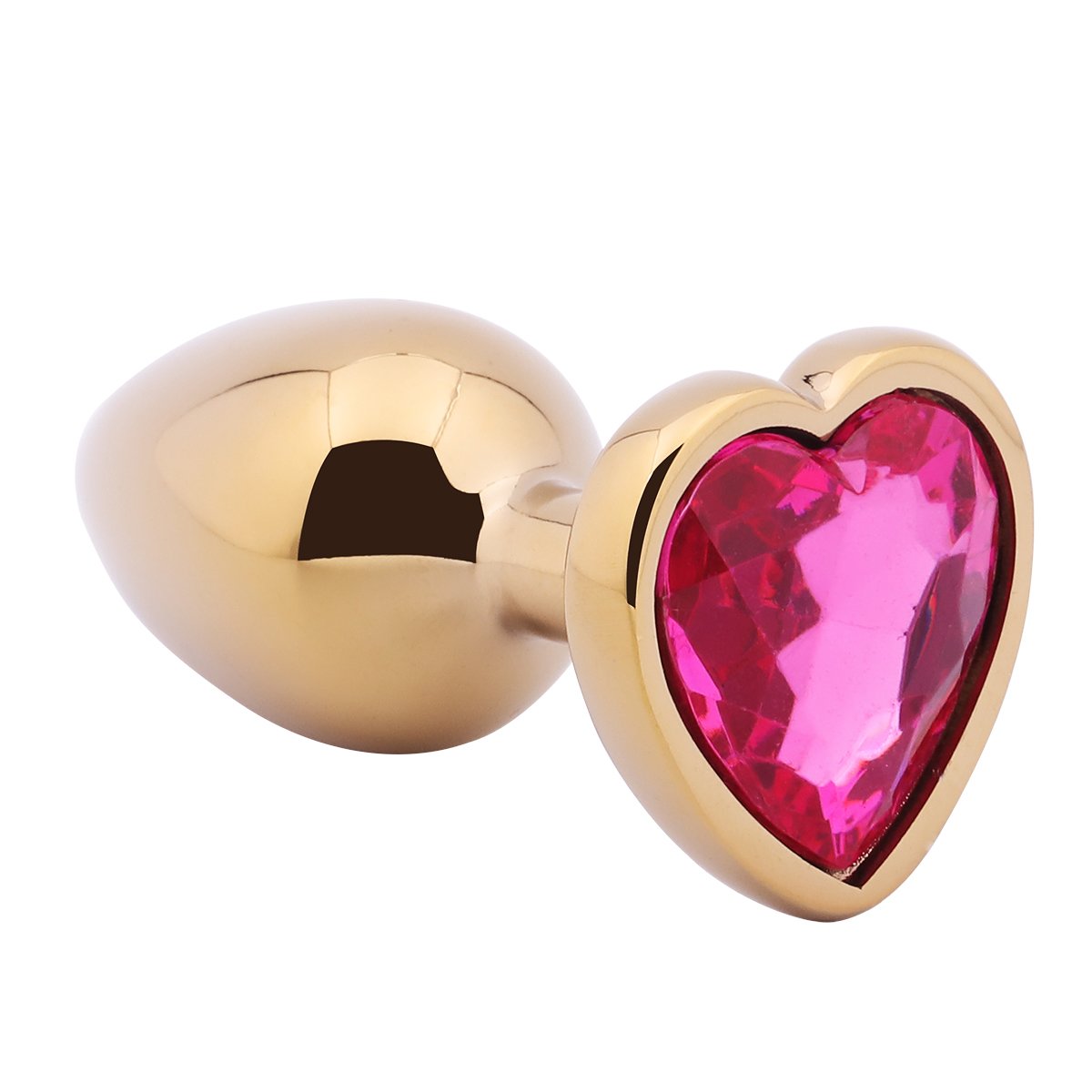 Foto van Banoch - Buttplug Coeur d'Or Rose Medium -Goud Metaal - Hart - Diamant Steen Roze