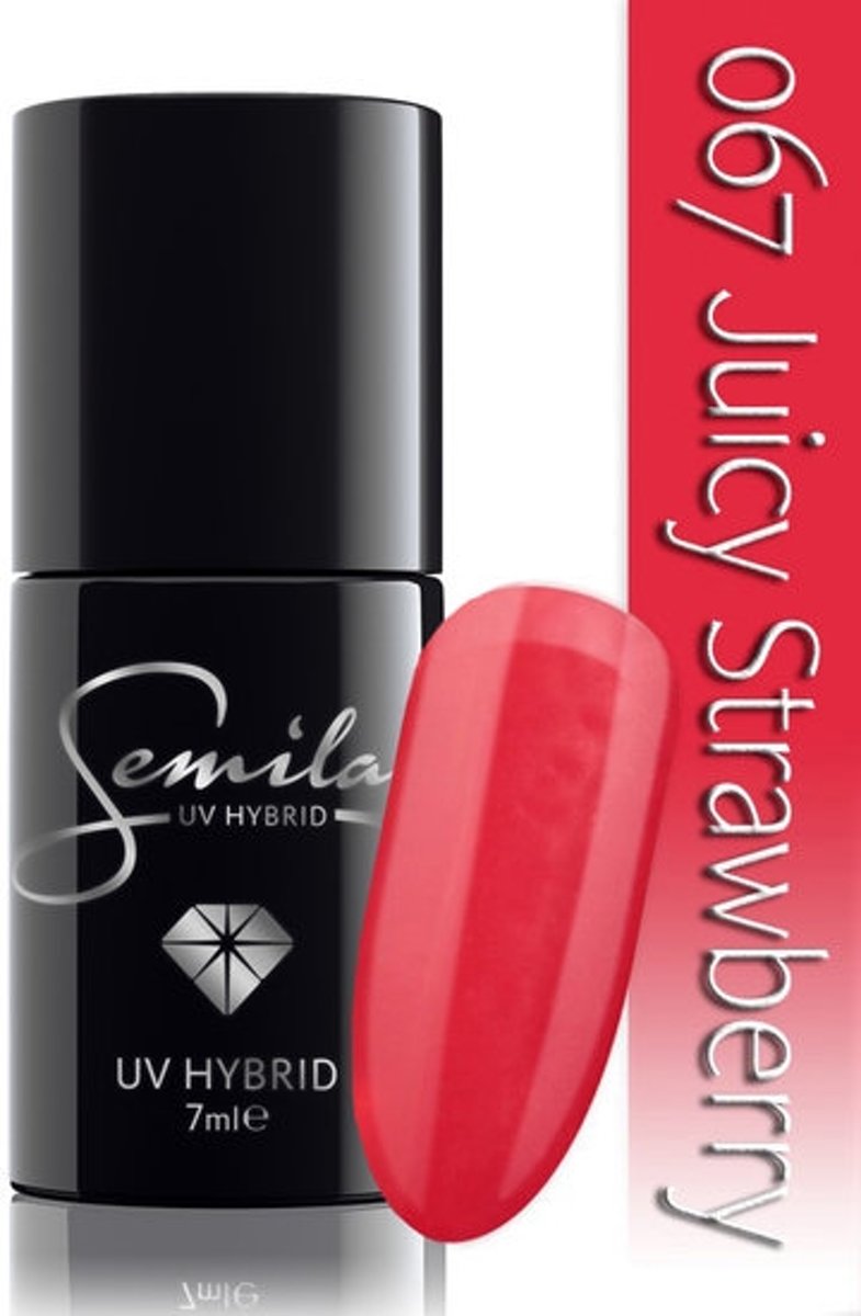Foto van 067 UV Hybrid Semilac Juicy Strawberry 7 ml.