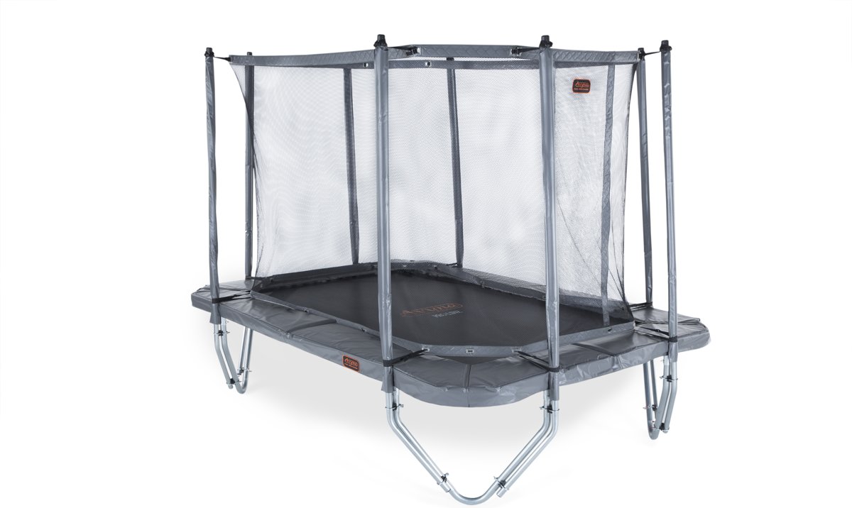 Avyna trampoline PRO-LINE 238 (380x255cm) + net boven + ladder - grijs