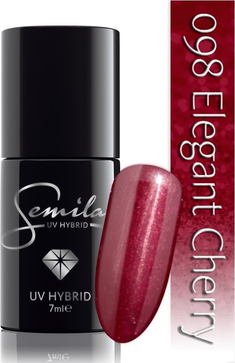 Foto van 098 UV Hybrid Semilac Elegant Cherry 7 ml.