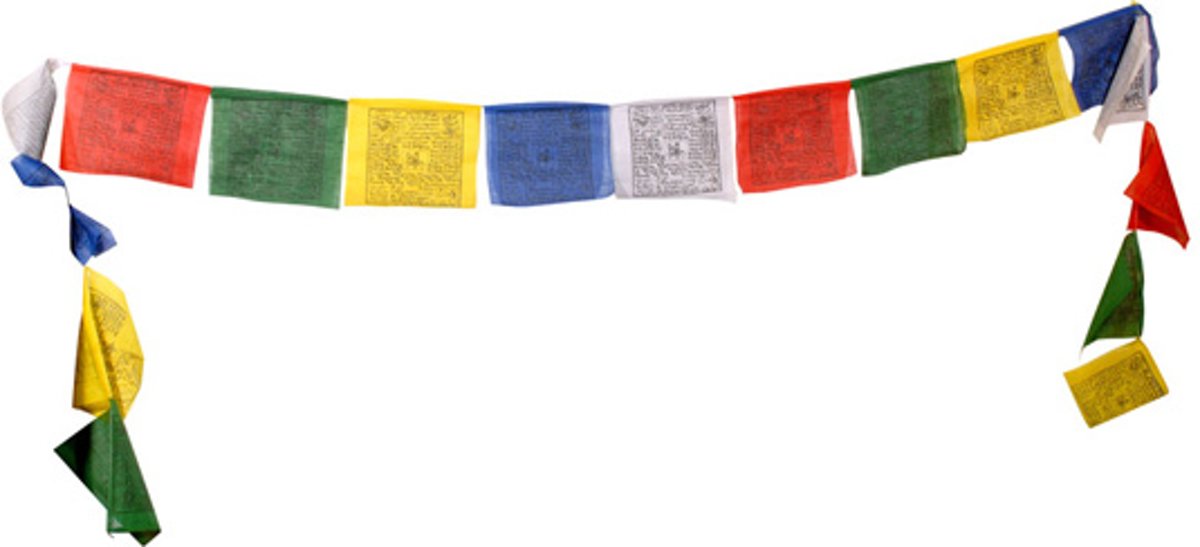 bol.com | Gebedsvlaggen koord Tibetaans met 10 vlaggen - 9x9 ...