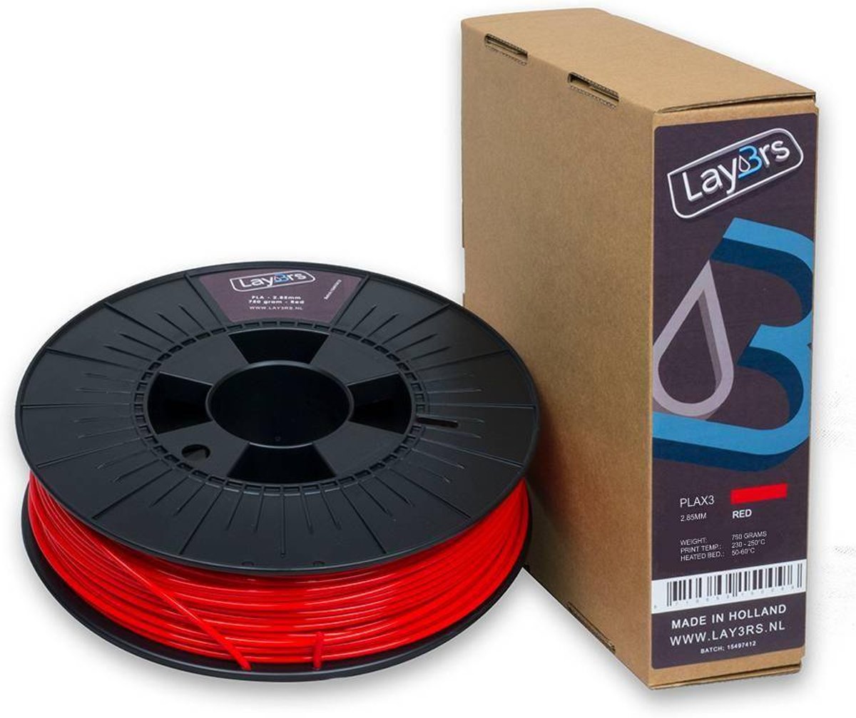 Lay3rs PLA X3 Red - 2.85 mm