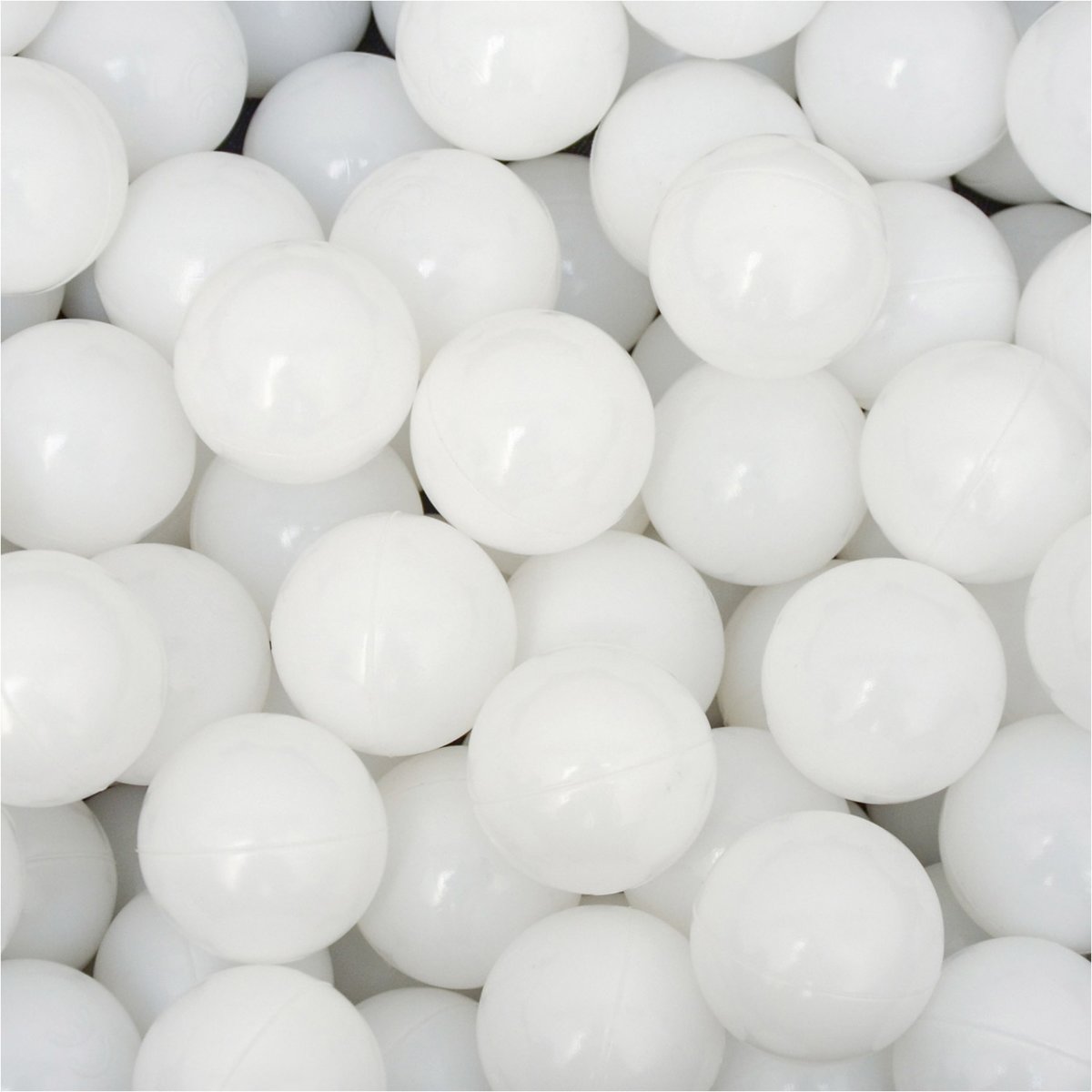 50 Babybalballen 5,5 cm Kinderballenbadje Kunststofballen Babyballen Wit
