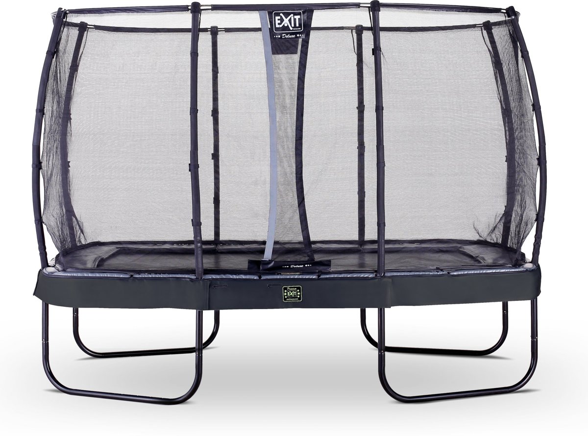 EXIT Elegant Premium trampoline 244x427cm met veiligheidsnet Deluxe - zwart