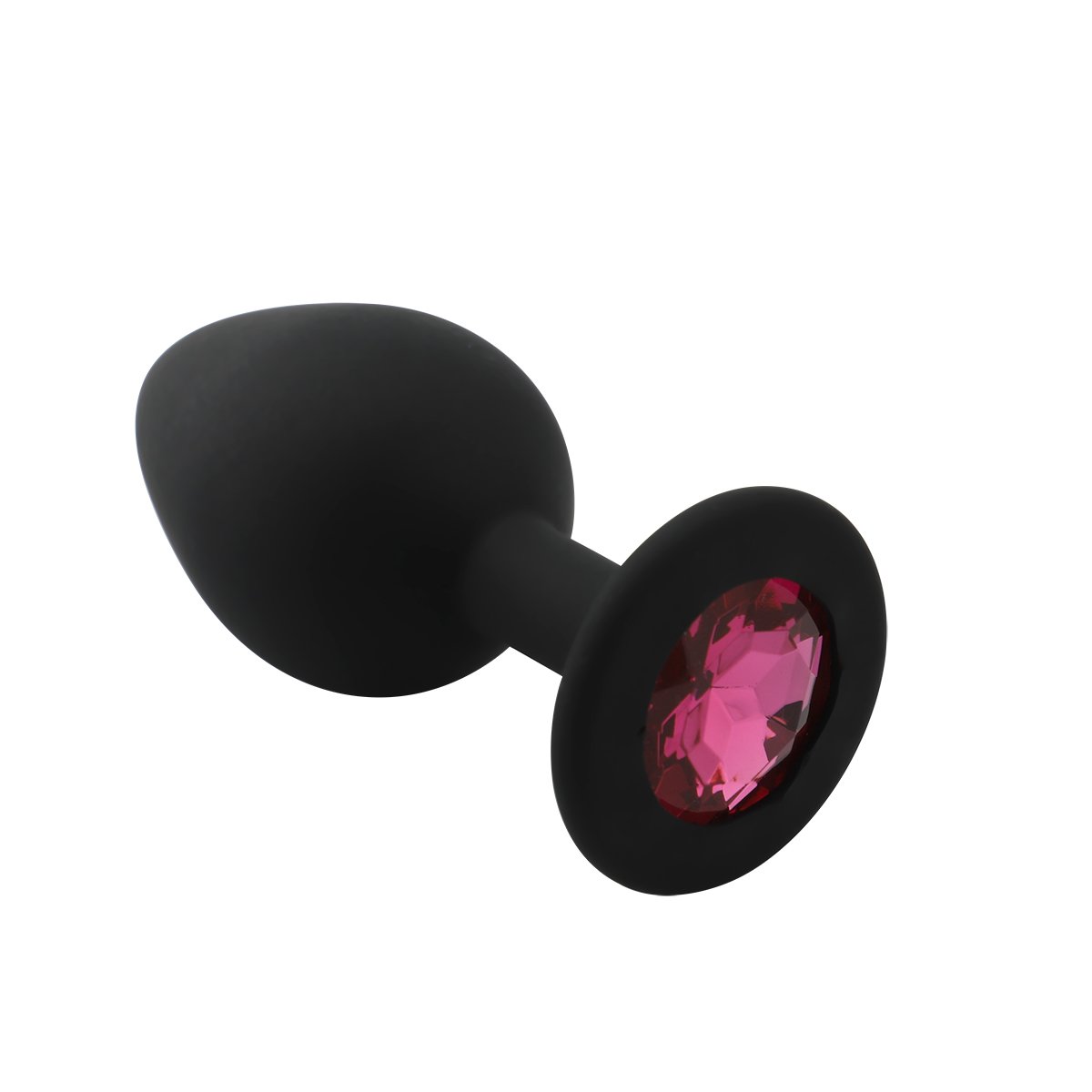 Foto van Banoch - Buttplug Penumbra Hot Pink Medium - Siliconen buttplug Zwart - kristal - Roze