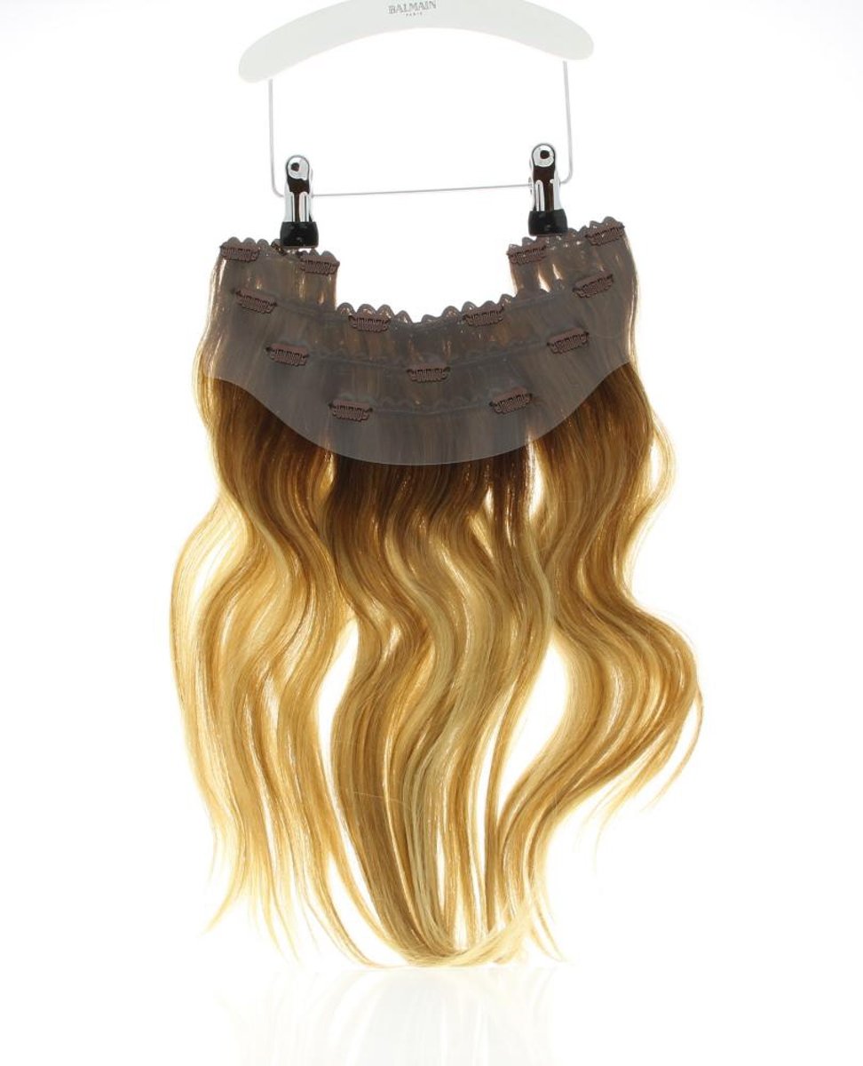 Foto van almain Hair Clip-In Weft 40 cm. 5-delige set, kleur L.A. 100 % echt haar.