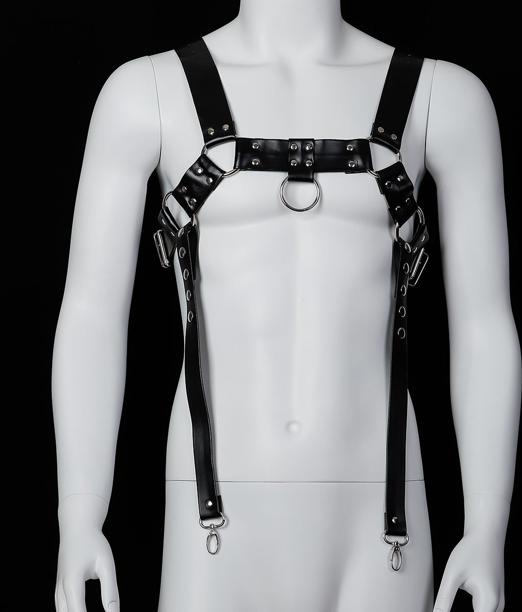 Foto van Banoch - Chest harness Raiko - imitatie leer harnas voor man