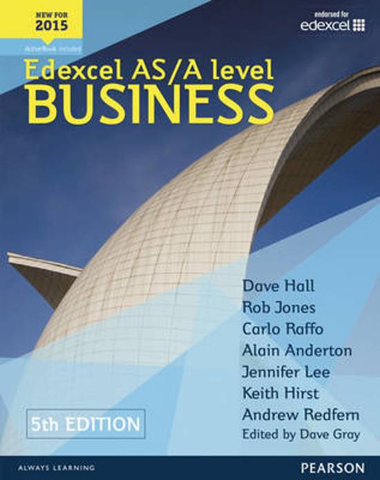 Edexcel AS&sol;A level Business 5th edition Student Book and ActiveBook