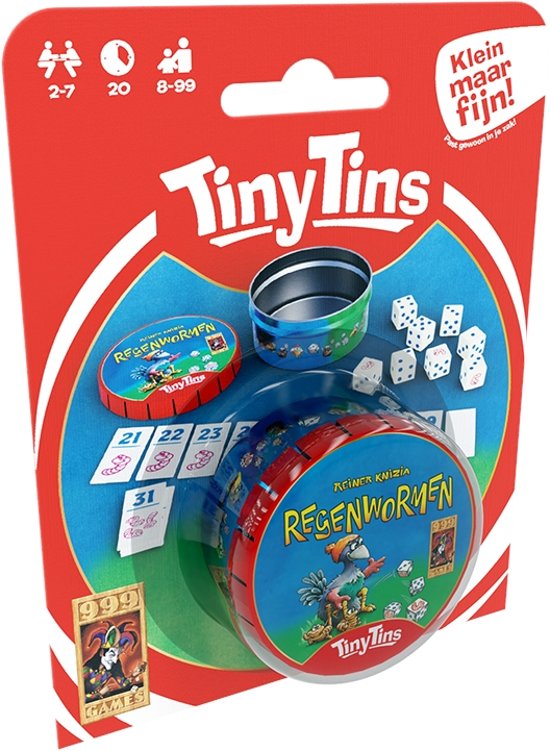Thumbnail van een extra afbeelding van het spel Tiny Tins: Regenwormen (los) Dobbelspel