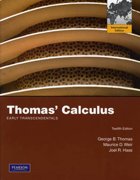 Thomas\' Calculus Early Transcendentals