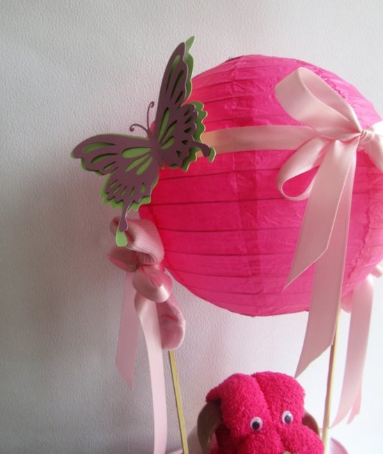 Luiertaart Luchtballon Roze | Kraamcadeau | Kraampakket | Baby Cadeau