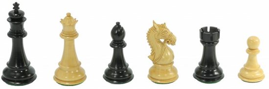 Thumbnail van een extra afbeelding van het spel Staunton Koning's Bruid Ebbenhout Schaakset, met prachtig schaakbord