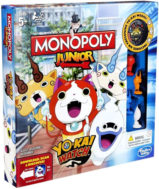 Thumbnail van een extra afbeelding van het spel Monopoly Jr Yo-kai Watch Edition