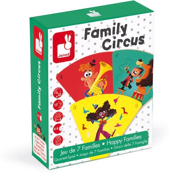 Thumbnail van een extra afbeelding van het spel Janod Spel - geheugenspel - familie circus