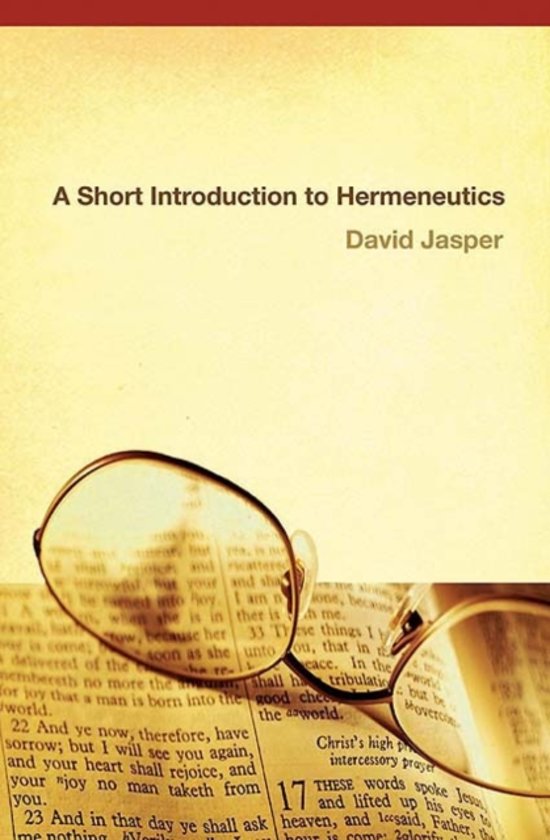 A Short Introduction to Hermeneutics - David Jasper