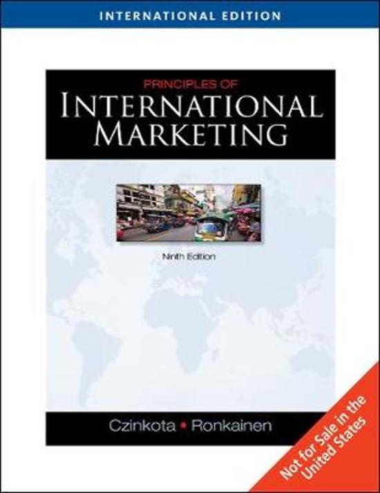Principles of International Marketing, International Edition (with InfoTrac®)