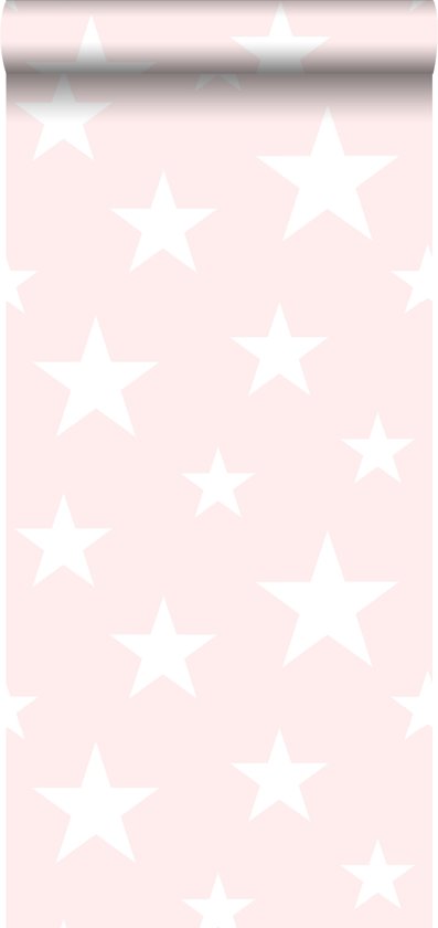 Onwijs bol.com | ESTAhome behang grote en kleine sterren licht roze en ME-35
