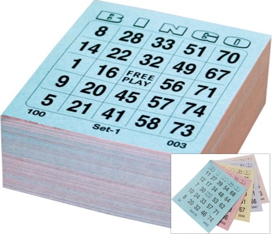 Afbeelding van het spel Bingokaarten 1-75 | Kant-en-klaar voor 5 rondjes