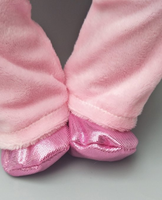 Poppenkleertjes | Geschikt voor Baby Born | Eenhoorn onesie met schoentjes| Roze | Met capuchon | Pyjama