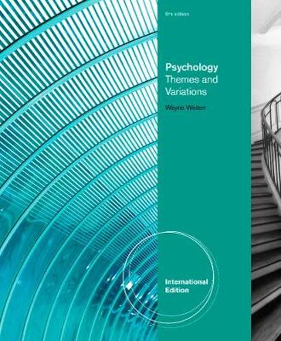 Psychology: Themes and Variations: Chapter 1