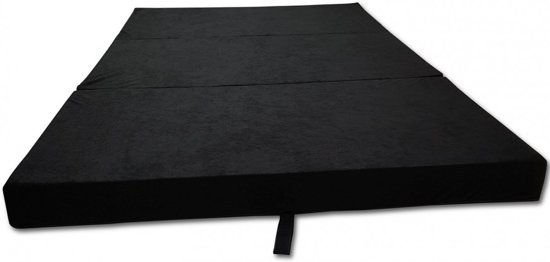 Logeermatras - camping matras - reismatras - opvouwbaar matras - 120 x 200 x 10 - zwart