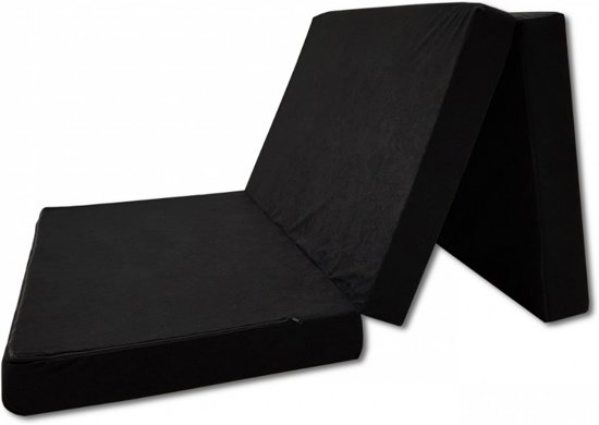 Logeermatras - camping matras - reismatras - opvouwbaar matras - 120 x 200 x 10 - zwart