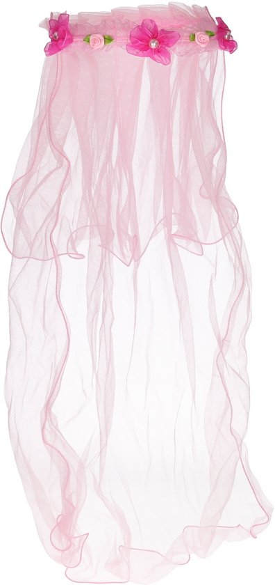 Afbeelding van het spel prinsessen sluier 75 cm roze