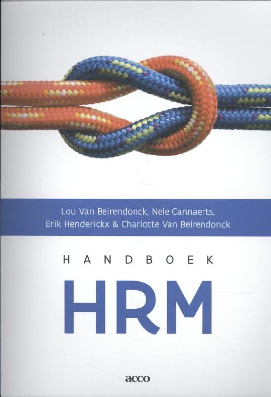 Samenvatting HRM inclusief notities, PPT's, podcasts, gastsprekers, ... 