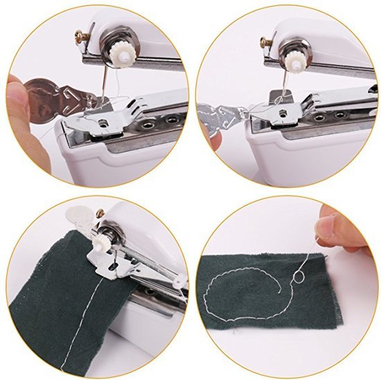 Handnaaimachine – Mini Naaimachine – Draagbare Naaimachine – Draadloze Naaimachine – Stitches - Handheld Sewing Machine