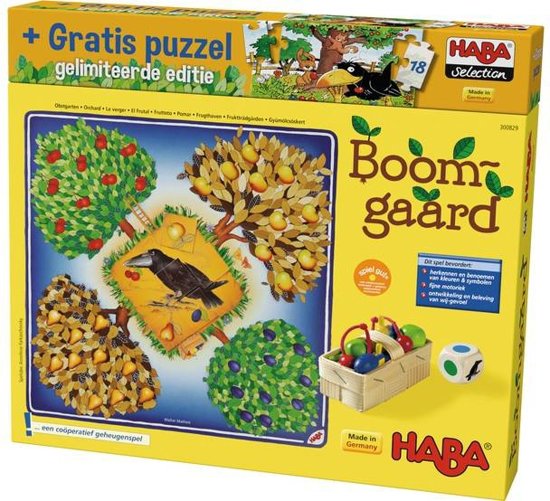 Afbeelding van het spel Haba bordspel Boomgaard met puzzel - speciale uitgave 300829