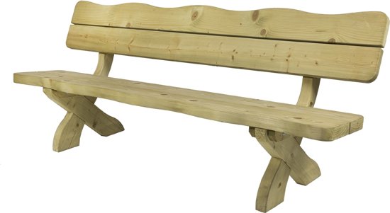 MaximaVida houten tuinbank landelijke stijl 200 cm- 60 mm houtdikte
