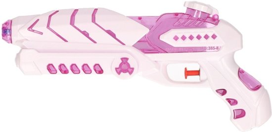 Wit/roze waterpistool 27 cm voor meisjes - Buitenspeelgoed - Waterpistolen