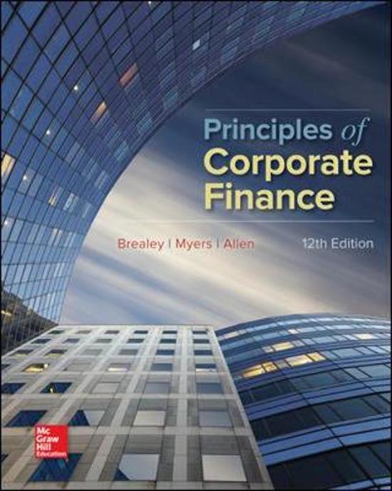 Principles of Corporate Finance 12th edition chapter 1-10