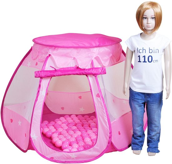 KNORRTOYS Speeltent Bella – Ballenbad met 100 roze ballen