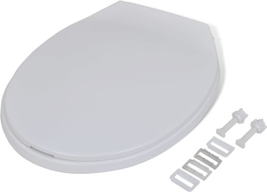 vidaXL Toiletbril met soft-closedeksel 2 st kunststof wit