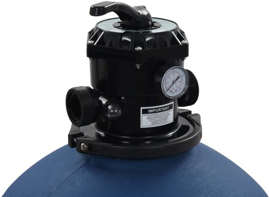 vidaXL Zwembadzandfilter met 6-positie ventiel 660 mm blauw