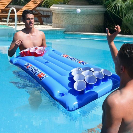 MikaMax Beer Pong Luchtbed 20 cup houders ± 150x67cm