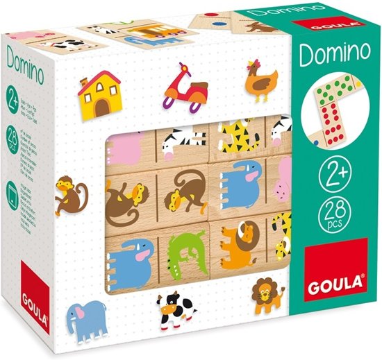 Thumbnail van een extra afbeelding van het spel Goula Domino Spel Dierentuin 28 Stenen