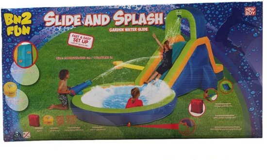 Slide And Splash Opblaasbare Waterglijbaan met ZwembadOnbekend