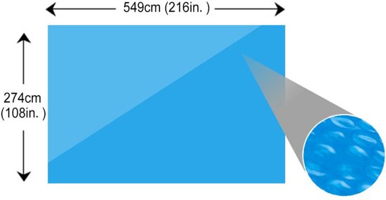 vidaXL Zwembadzeil rechthoekig 549 x 274 cm PE blauw