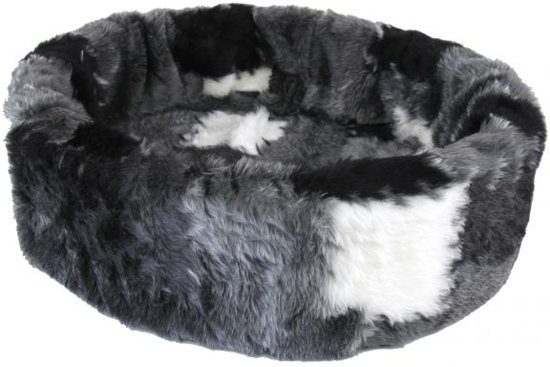 Petcomfort Hondenmand/Kattenmand Lapjesdeken - 56x50x15 cm - Grijs