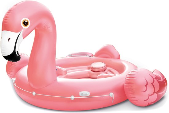 Intex Opblaasbaar Party Eiland Flamingo met Ingebouwde Koelbox - Opblaasfiguur