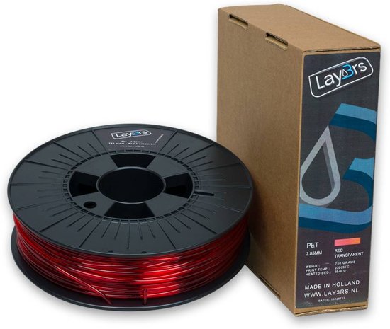 Lay3rs PET-G Red Transparent - 1.75 mm