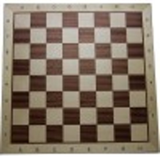 Afbeelding van het spel Schaakbord ingelegd Mahonie/ Ahorn hout 57 mm