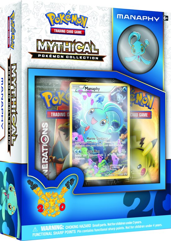 Afbeelding van het spel Pokemon kaarten 20th Anniversary Mythical Pin Box Manaphy