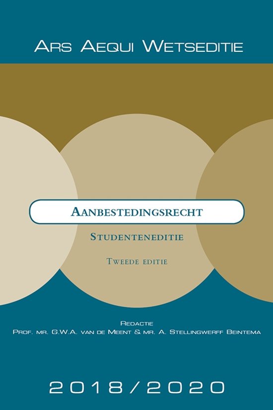 Ars Aequi Wetseditie - Aanbestedingsrecht 2018-2020 – Studenteneditie