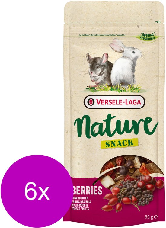 Versele-Laga Nature Snack Berries - Knaagdiersnack - 6 x Bessen 85 g