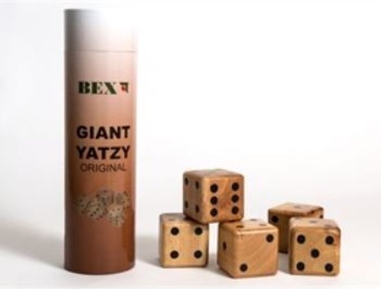 Afbeelding van het spel Yatzy Giant Original in luxe koker rubberhout