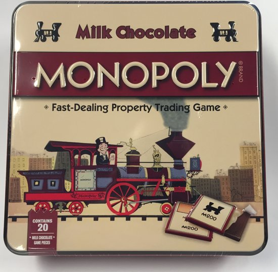 Afbeelding van het spel Melk chocolade Monopoly spel in blik - Hasbro